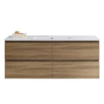 Evo 1200 Wall Cabinet with Single Basin Ceramic Top