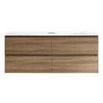 Evo 1200 Wall Cabinet with Jazz Bianco Marble Top Straight Edge