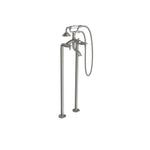 Hermitage Bath Filler with Hand Shower (Cross Handles) - Bathroom Tapware