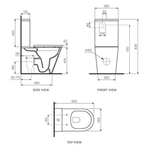 Linfa Wall Faced Suite Rimless (including Soft Close Seat) - Toilets