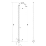 Tondo Freestanding Basin Spout 1045mm - Bathroom Tapware