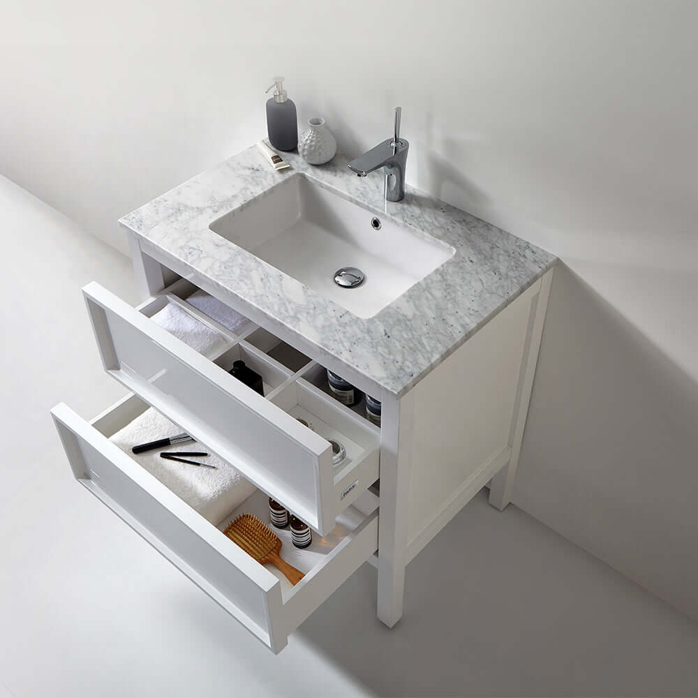 Arrivo 800 Floor Cabinet with Marble Top - Vanity Cabinets