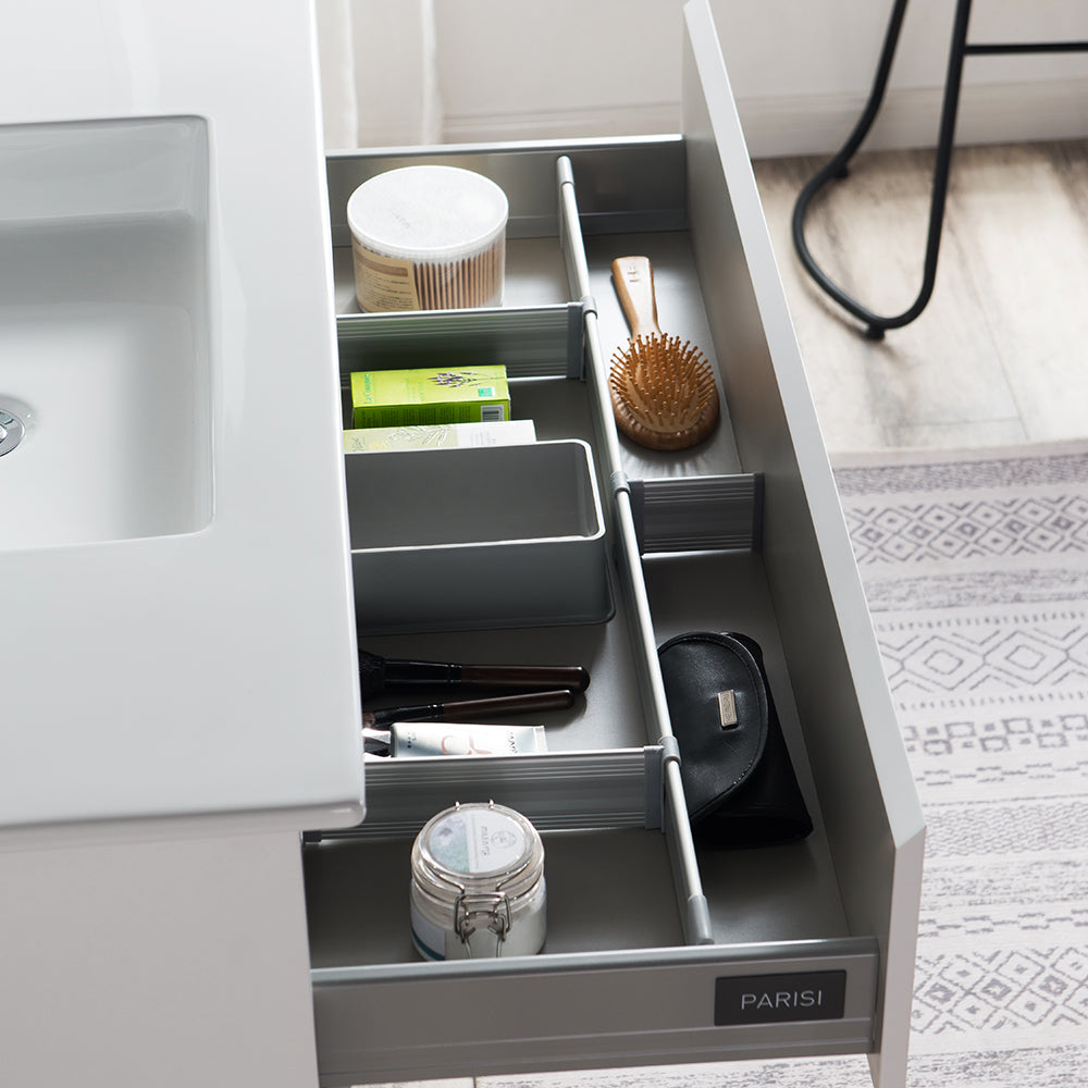 Pure Bianco 1000 Floor Cabinet with Ceramic Top - Vanity Cabinets