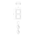 L'Hotel Recessed Double Toilet Roll Holder with Cover (Vertical) - Bathroom Accessories