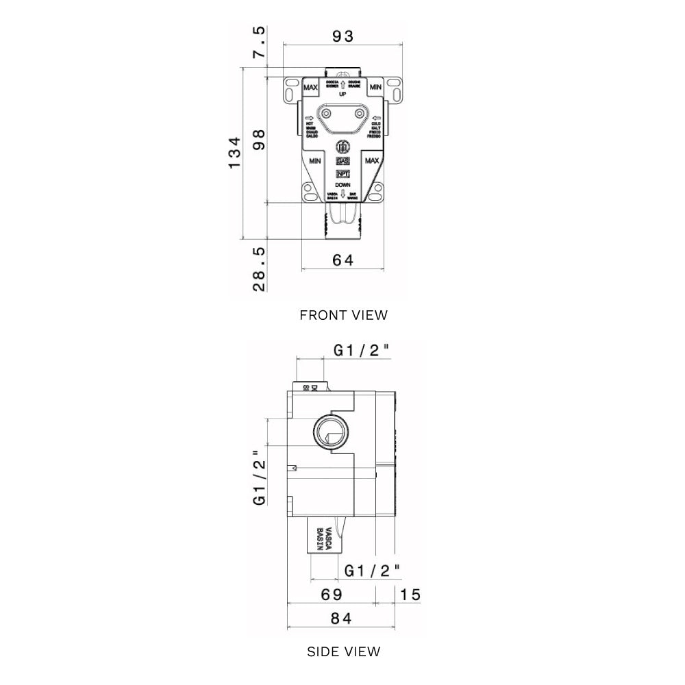 Newform Recessed Body for Wall Diverter Mixer - PARISI Bathroom Tapware