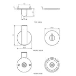 Stella Accessible Turn Snib Escutcheon with Indicator Rose
