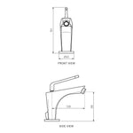 O'Rama Bidet Mixer with Black Handle