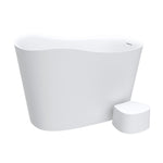 Soak Freestanding Bath with Overflow and Step