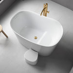 Soak Freestanding Bath with Overflow and Step