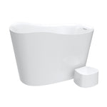 Soak Freestanding Bath with Overflow and Step