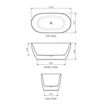 Ellisse 1400 Freestanding Bath