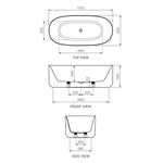 Float 1700 Freestanding Bath