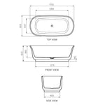 Hermitage 1700 Freestanding Bath