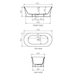 Hermitage II Freestanding Bath with Overflow