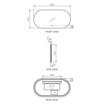 Abbraccio 1200 Horizontal Mirror 600x1200