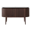 Abbraccio 1400 Wall Cabinet with Legs Black Walnut with Porcelain Top