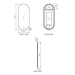 Abbraccio 1400 Vertical Mirror 1400x600