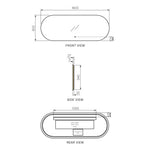 Abbraccio 1600 Horizontal Mirror 600x1600