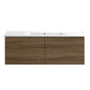 Bloom 1200 Wall Cabinet Moka with Italian Ceramic Wash Basin