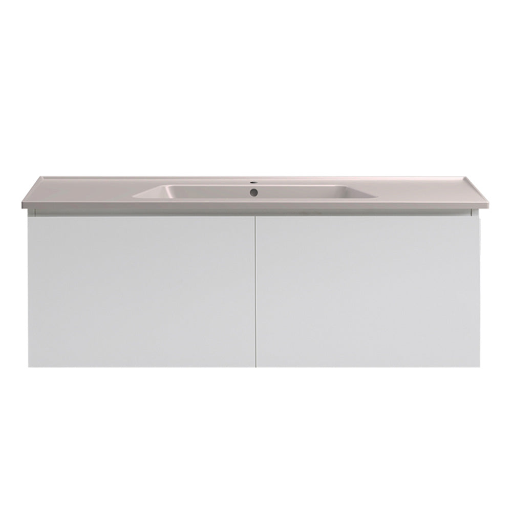 Bloom 1200 Wall Cabinet Matt White with Italian Ceramic Wash Basin