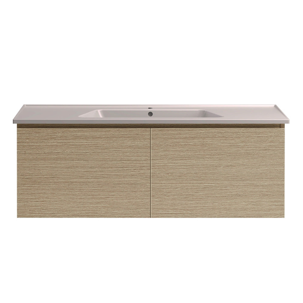 Bloom 1200 Wall Cabinet Sand Plus with Italian Ceramic Wash Basin