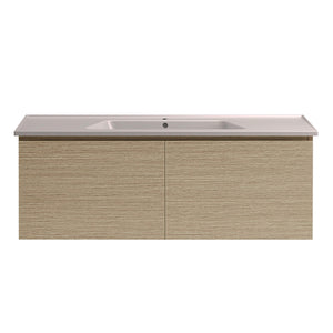 Bloom 1200 Wall Cabinet Sand Plus with Italian Ceramic Wash Basin