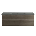 Bloom 1200 Wall Cabinet Tabacco with Italian Ceramic Wash Basin