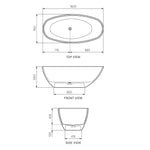 Isola 1600 Stonetec Freestanding Bath