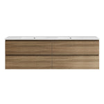 Evo 1400 Wall Cabinet with Double Bowl Ceramic Top
