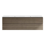 Evo 1400 Wall Cabinet with Double Bowl Ceramic Top