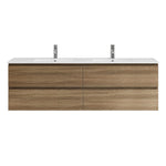 Evo 1400 Wall Cabinet with Double Bowl Ceramic Top