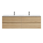 Evo 1400 Wall Cabinet with Double Bowl Ceramic Top