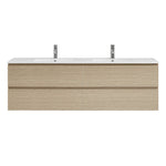 Evo 1400 Wall Cabinet with Double Bowl Ceramic Top
