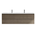 Evo 1400 Wall Cabinet with Double Bowl Ceramic Top