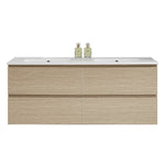 Evo II 1200 Wall Cabinet with Double Bowl Ceramic Top