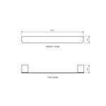 Ellisse Single Towel Rail 800mm