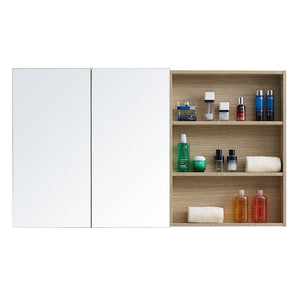 Feel 1400 Mirror Cabinet Open Shelves