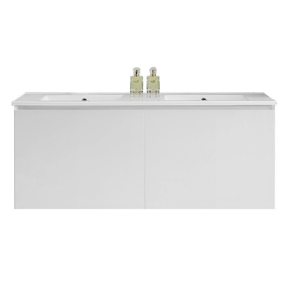 Forty Five 1200 Wall Cabinet with Double Ceramic Basin