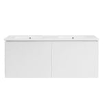 Forty Five 1200 Wall Cabinet with Double Bowl Ceramic Basin