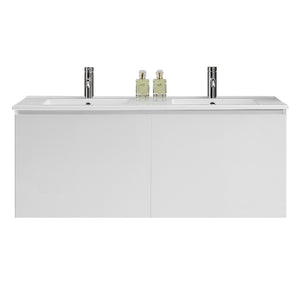 Forty Five 1200 Wall Cabinet with Double Ceramic Basin