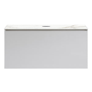 Forty Five 1000 Wall Cabinet with Jazz Bianco Marble Top O'gee Edge