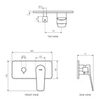 Float Wall Mixer with 2-Way Diverter
