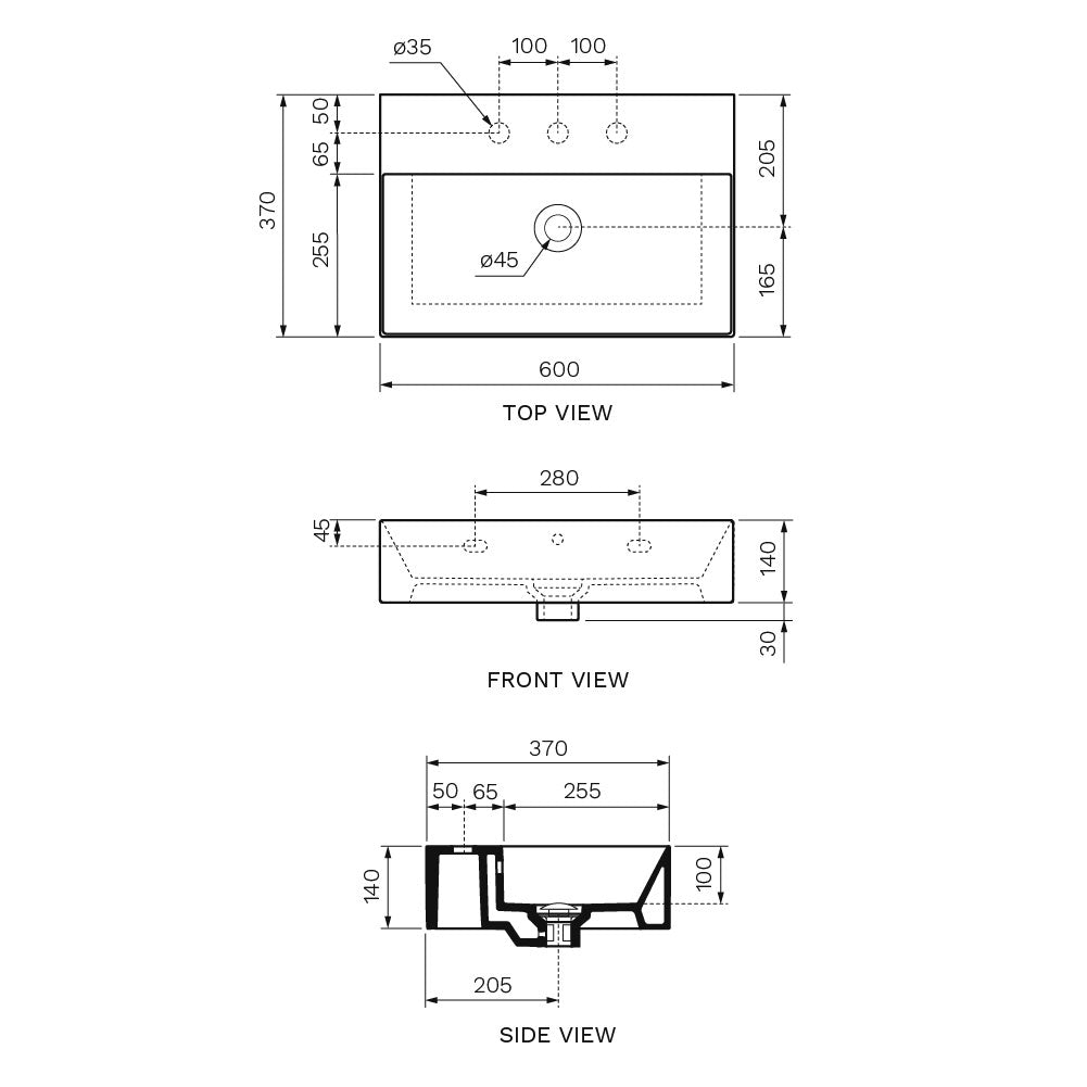 AppLight 60 Bench Basin - PARISI Basins
