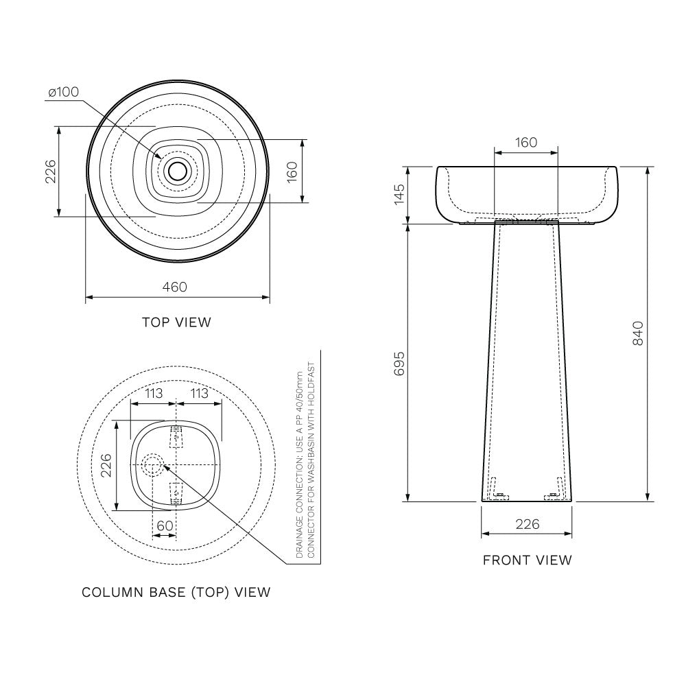 Bonola 46 Basin and Pedestal