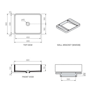 Miniwash 48 Bench Basin - Basins