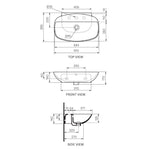 Nudaslim 60 Back to Wall Bench Basin with Tap Landing - Basins