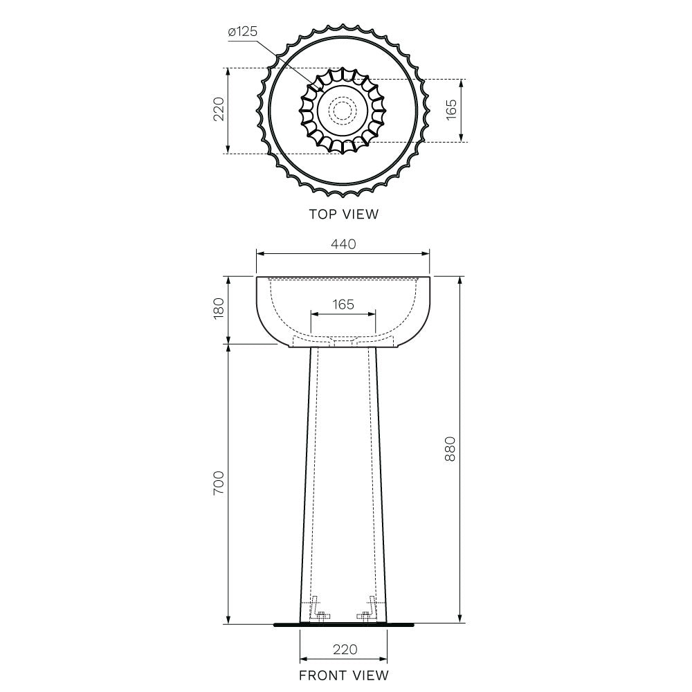 Settecento 44 Freestanding Pedestal Basin