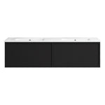 Float 1200 Wall Cabinet with Ceramic Double Bowl Top