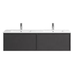 Float 1200 Wall Cabinet with Ceramic Double Bowl Top