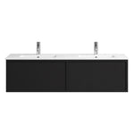 Float 1200 Wall Cabinet with Ceramic Double Bowl Top